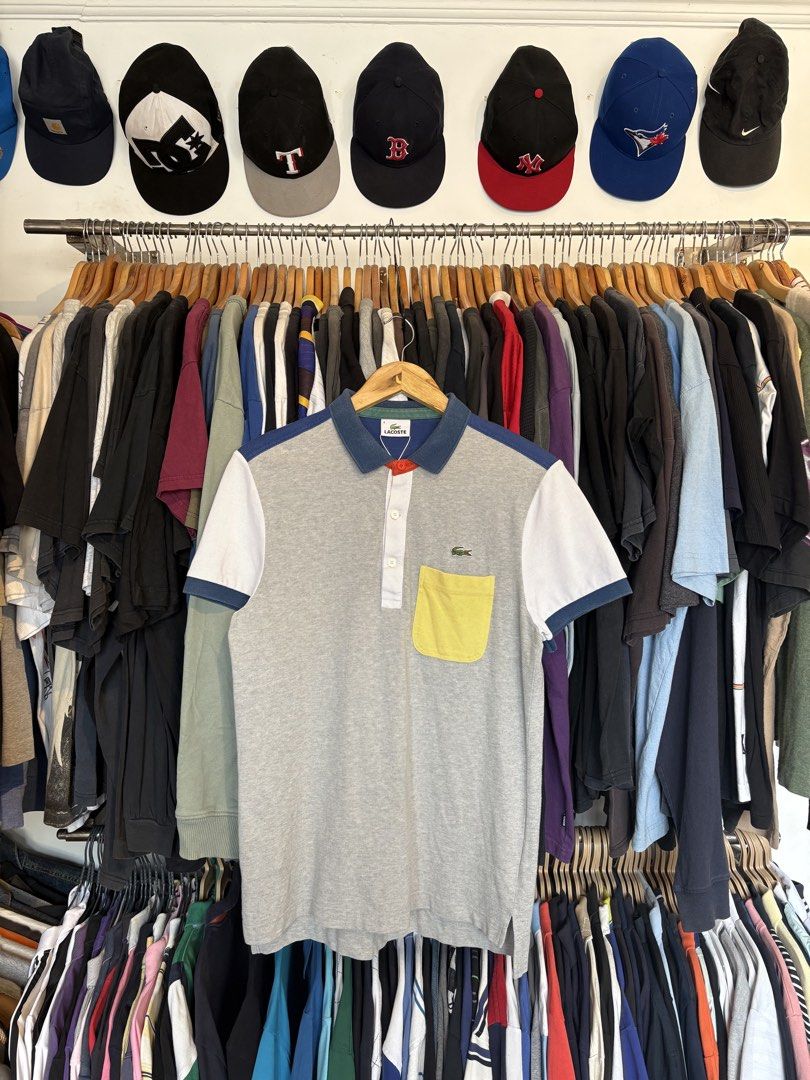 Lacoste w/ pocket polo-short multi color (Category: Tshirts & Polo Shirts ) located in General Santos City (Dadiangas). Submitted by scrtshp (Listing ID 1436503810, Image 1). Description: 19.5x27-28 (Long back) size 4 on tag (Medium frame) Very minimal collar line fade.