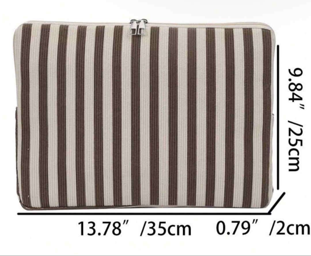 Laptop Bag/Sleeve Beige Stripe (Category: Laptop Bags & Sleeves) located in Manila. Submitted by isaybelecloset (Listing ID 1436607156, Image 2). Description: no flaws.