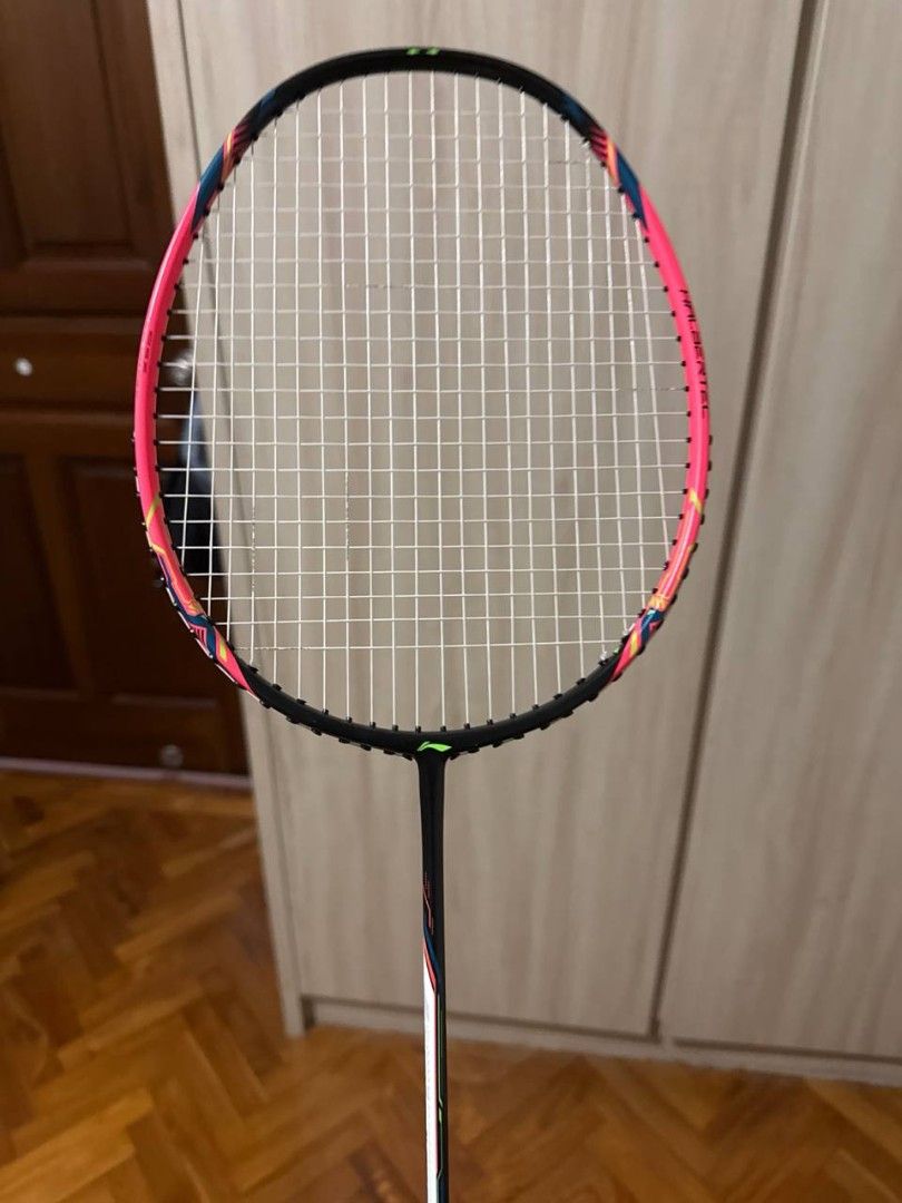 Halbertec motor (Category: Racket & Ball Sports) located in Singapore. Submitted by leowongkx123 (Listing ID 1436613613, Image 1). Description: - Li-Ning Halbertec motor badminton racket - Striking pink and black color scheme - Designed for intermediate to advanced players - 5ug5.