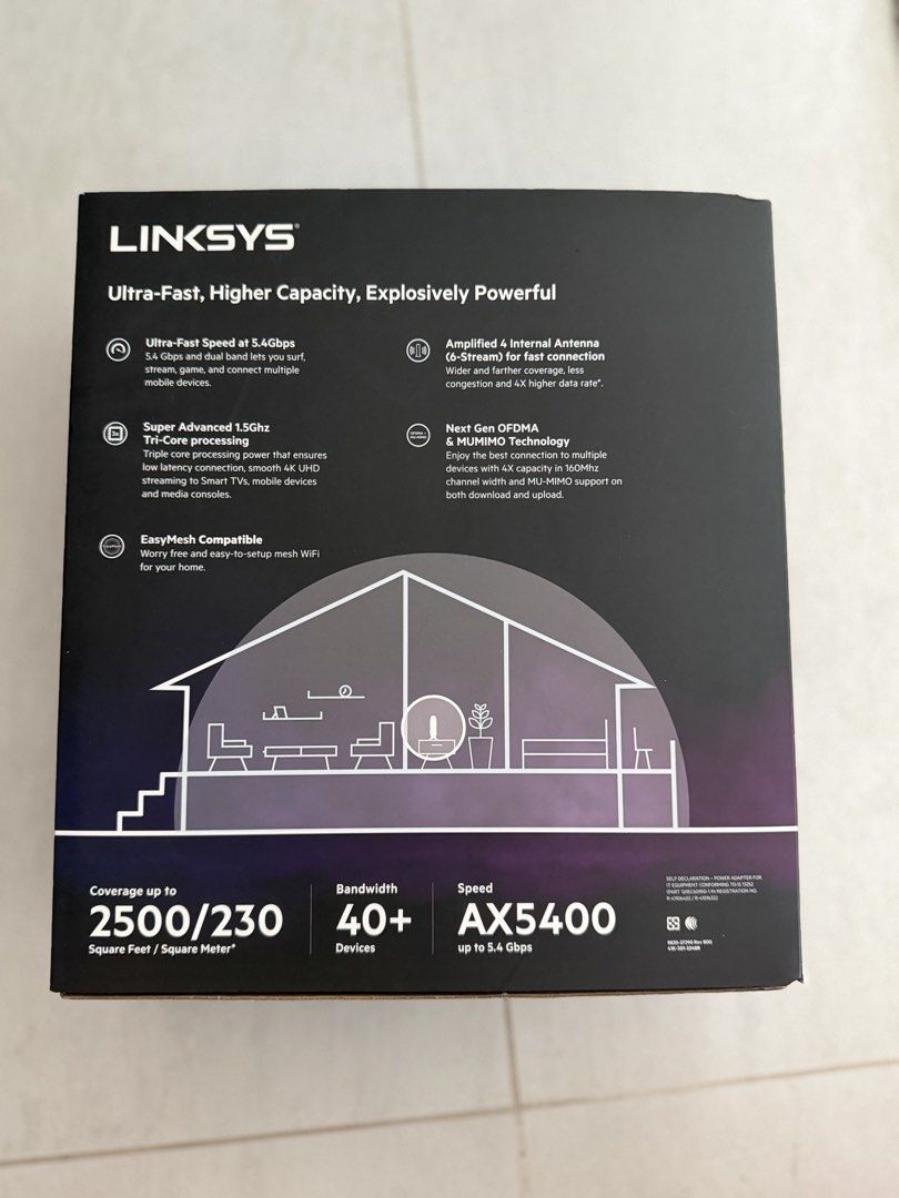 Linksys E9450 Next-Gen WiFi 6 Router447574337683476481