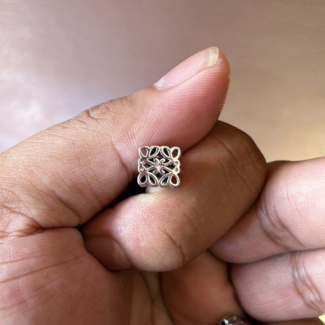Loewe Anagram silver-tone logo stud earrings. (Category: Luxury Accessories) located in Quezon City. Submitted by dufflebag_boy (Listing ID 1436474914, Image 3). Description: Loewe Anagram silver-tone logo stud earrings. -Price: 2,500 HMU 📩.