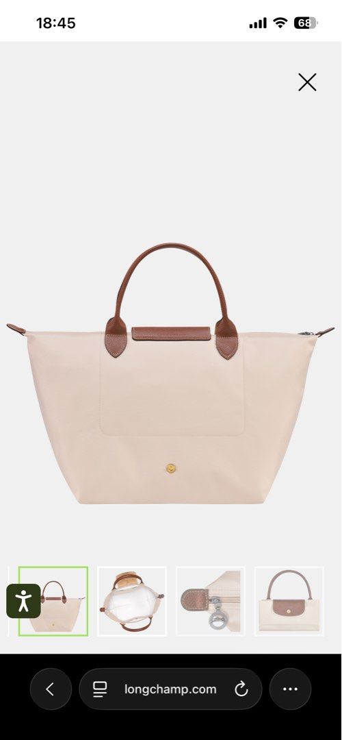 Longchamp Le Pliage Original M Handbag (Category: Luxury Bags & Wallets) located in Taguig. Submitted by gi___pi (Listing ID 1436575075, Image 3). Description: Authentic Longchamp Le Pliage Original M, short hanlde Reference number: LI623089P71 Freshly bought last March 7, 2026 in TST, Hongkong With receipt and original paperbag Only used thrice ✨ I’m selling my super chic bag to aid my room renovation expenses. ✨.