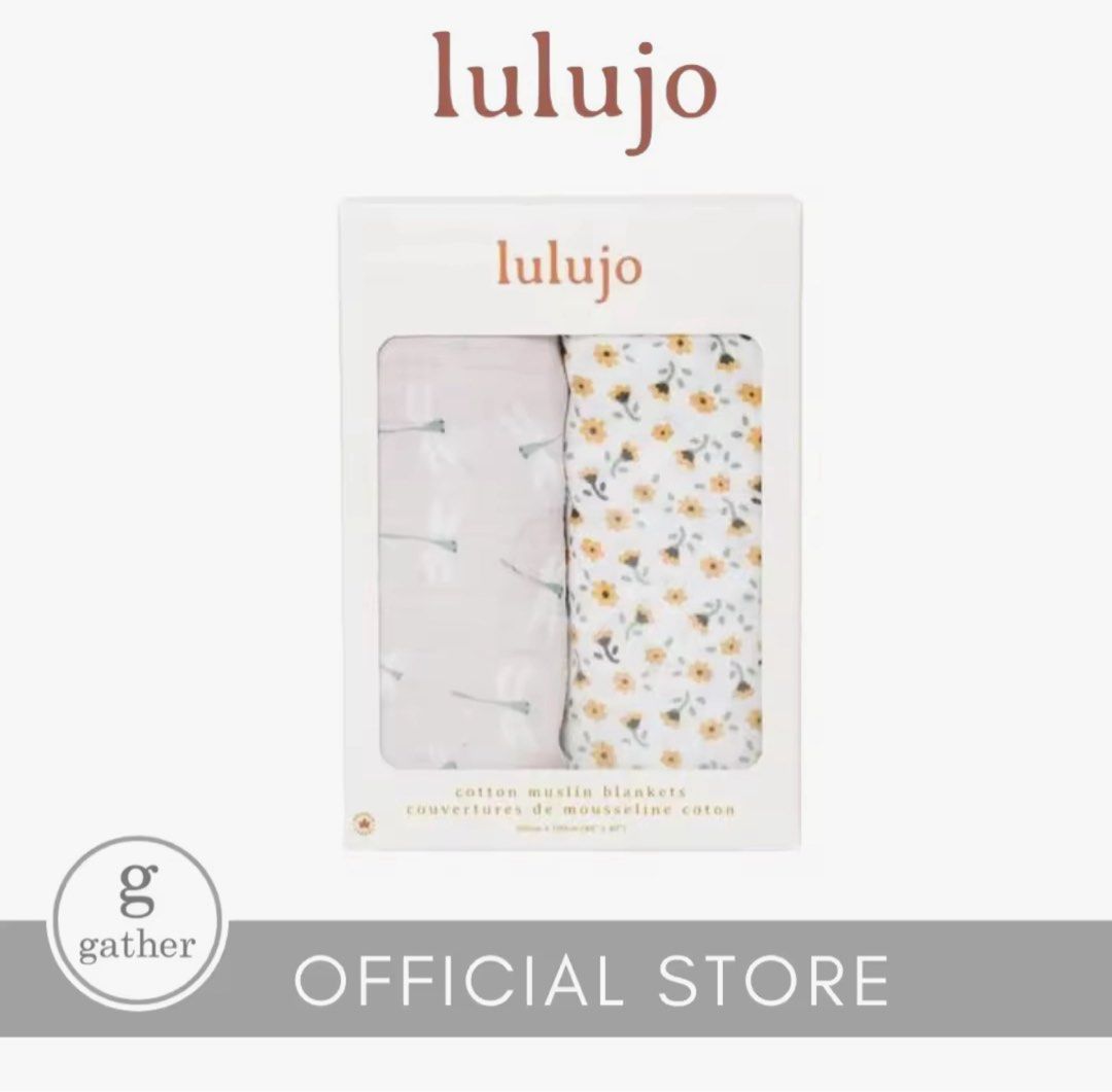 Lulujo Cotton Muslin (Category: Babies & Kids Fashion) located in Pasig City. Submitted by anjeg (Listing ID 1436606522, Image 1). Description: In great condition! Barely used. In Dragonfly and Vintage Floral design Size L 40”x40” Bought for around 1400.00.