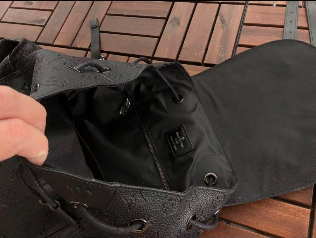 LV backpack (Category: Backpacks) located in Singapore. Submitted by lampwears (Listing ID 1436628839, Image 3). Description: Price suggests authenticity⚠️ Black LV bag for sale🎒 Brand new✅ Sealed in plastic👍 Pre-order📦 Message for more info! Tags: black lv backpack, louis vuitton backpack, lv backpack, designer backpack, luxury backpack, monogram backpack, leather backpack, travel backpack, streetwear backpack, luxury bag, lv bag, black desig
