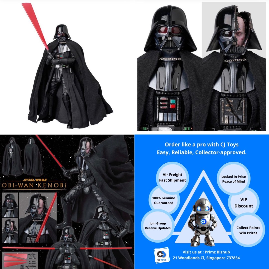 MAFEX No.266 DARTH VADER ObiWan Kenobi B USA Medicom MAFEX Toy No