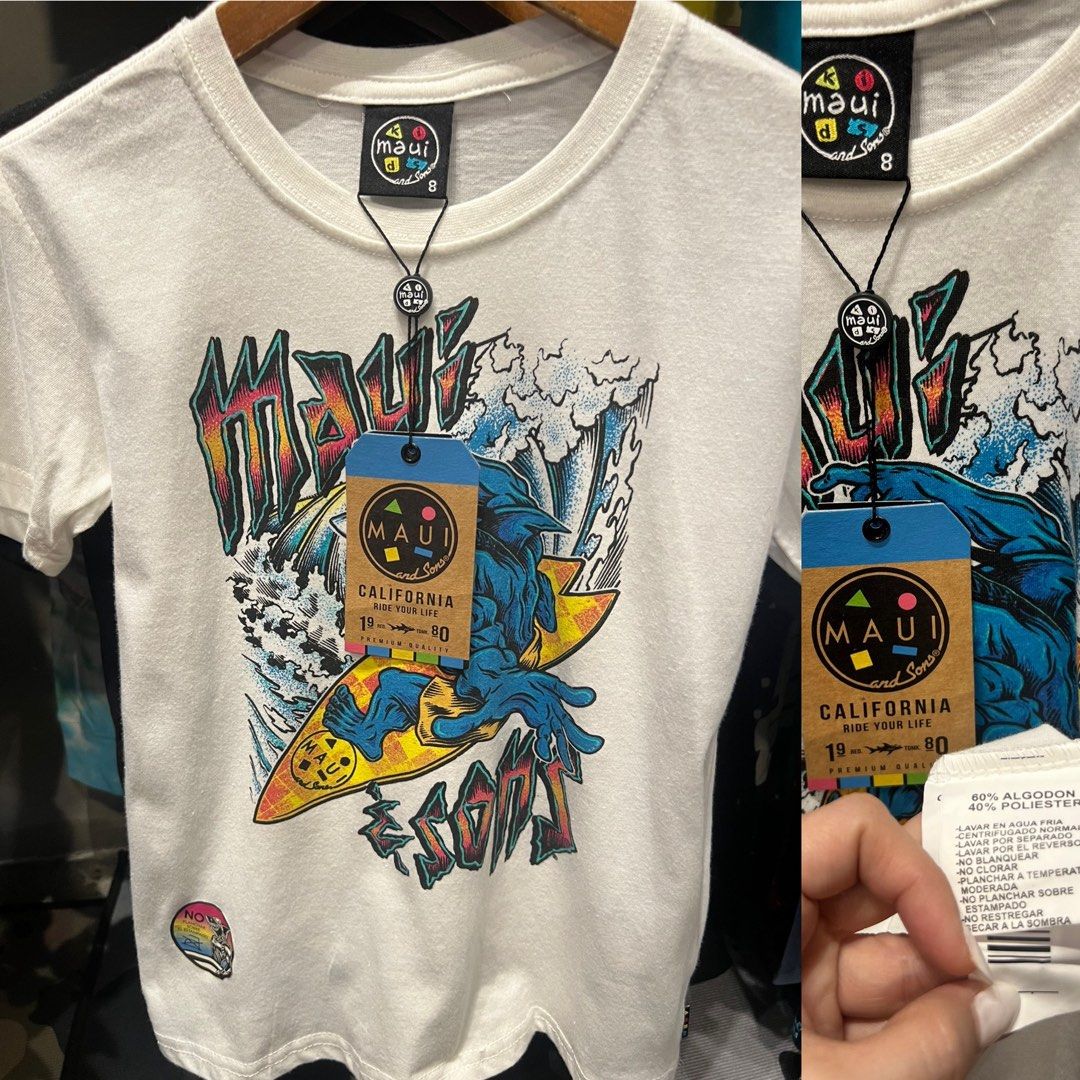 Maui & Sons Kids Tshirts (Category: Babies & Kids Fashion) located in Imus. Submitted by vdc.apparel (Listing ID 1436505974, Image 2). Description: Please see picture for the age sizes.