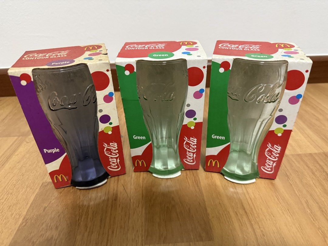 McDonald's Coca-Cola Contour Glasses - Brand New
