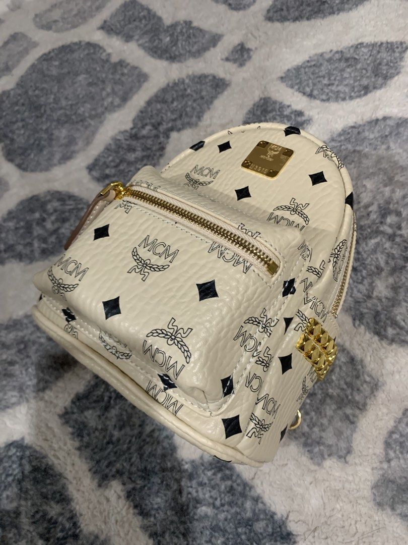 MCM Mini Stark Backpack (Category: Luxury Bags & Wallets) located in Pasig City. Submitted by mr018 (Listing ID 1436640263, Image 3). Description: MCM Backpack FOR SALE Authentic Good as new With box 15k pasig/taytay loc can do lalamove .