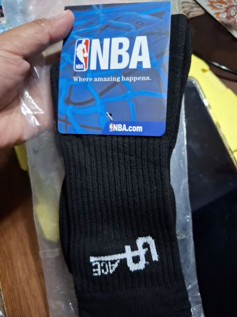 NBA ACE Long Socks 1 pair (Category: Socks) located in Quezon City. Submitted by an.marie (Listing ID 1436571907, Image 1). Description: 1 pair of black long socks thick fabric.