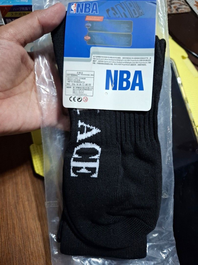 NBA ACE Long Socks 1 pair (Category: Socks) located in Quezon City. Submitted by an.marie (Listing ID 1436571907, Image 2). Description: 1 pair of black long socks thick fabric.
