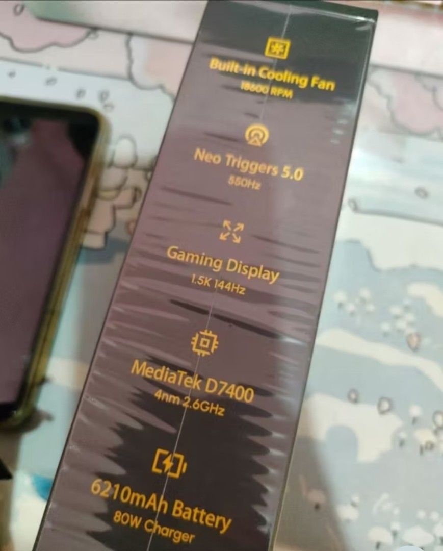 Nubia Neo 5 GT 5G 256GB Sealed – Gaming Phone, Fan Cooling, Shoulder Triggers (Category: Android Others) located in Manila. Submitted by shop_grof (Listing ID 1429044418, Image 2). Description: price: 15000 pm if interested For sale: Sealed Nubia Neo 5 GT 5G 256GB | 8G RAM Hindi ito generic midrange phone lang — gaming-focused talaga. May built-in cooling fan, shoulder triggers, 144Hz AMOLED display, big battery, at fast charging. Perfect sa gust