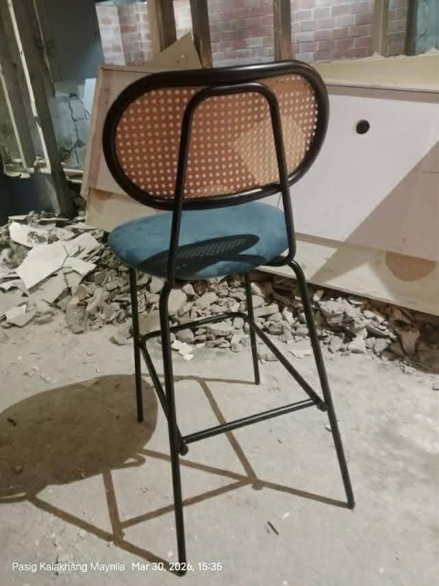 Pre-loved Bar Table with 2 Bar Stools (Category: Chairs) located in Makati City. Submitted by nina.ti (Listing ID 1436477539, Image 2). Description: Pre-loved Bar Table with Bar Stools Well maintained bar table and bar stools from Kubo Cafe. Bar table was made in Pampanga while bar stools were purchased from Match Contract Furniture. Selling for a really great deal. Reason for selling: We are moving to a bigger and better space. We will be having