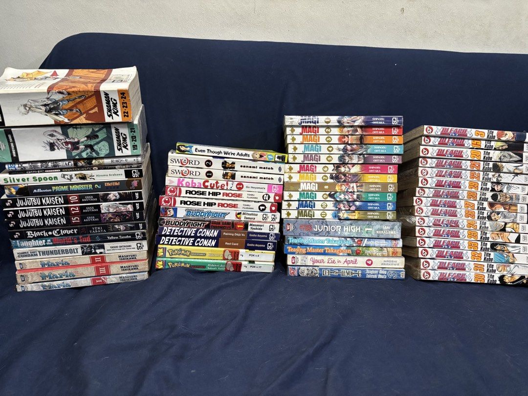 random manga (pricelist at the end!) (Category: Comics & Manga) located in Quezon City. Submitted by potchi.bns (Listing ID 1436591034, Image 1). Description: random manga (jjk, demon slayer, bleach, death note, mha, magi, etc.) - not all 250! see last slides for pricelist :) - mostly new (feel free to dm me for more pics or questions!) - rfs: need funds mop: gcash mod: lalamove or 🍊 app checkout — location: qc.