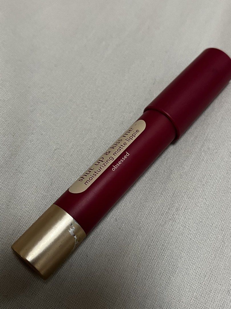 Lipstick Bundle (Category: Makeup) located in Cardona. Submitted by minyoonji (Listing ID 1436580438, Image 2). Description: - Obsessed Shut Up & Kiss Me moisturizing matte lippie (dark red) - MAC Satin Lipstick in Paramount (#815) - Reddish-brown shade - Both lipsticks are shown in the images..