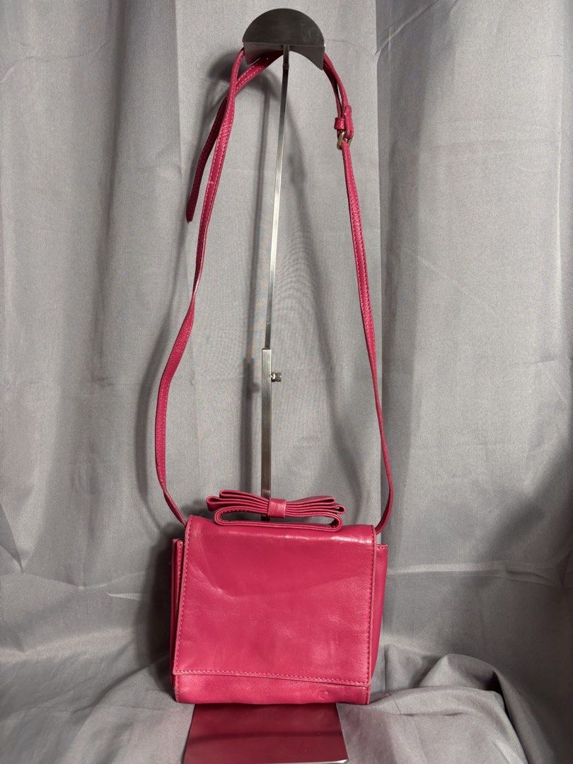 Red Valentino Pink Sling Bag (Category: Luxury Bags & Wallets) located in Manila. Submitted by earlylifecrisis3 (Listing ID 1436588577, Image 1). Description: Condition 9/10 Measure it by inch Width: 7 Length: 6.5 Depth: 0.5 Handle: 19 •Refund / Returns not allowed allowed •Please do check the dimensions size on labels sometimes are not accurate on the sizing •Ask me before purchasing.