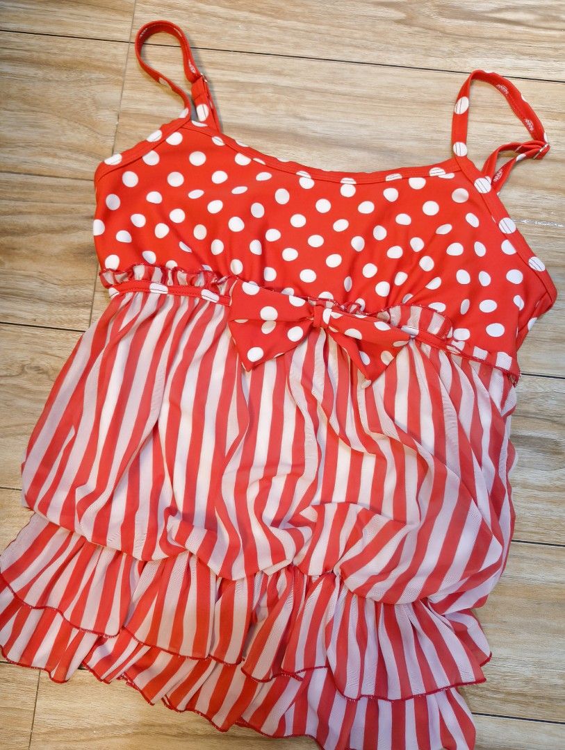 Retro Polka Dot Beach Top (Category: Bikinis & Swimsuits) located in Manila. Submitted by soapy_r (Listing ID 1436573864, Image 2). Description: xs-s item is thrifted & preloved, manage expectations must be fully paid before i ship out your order.