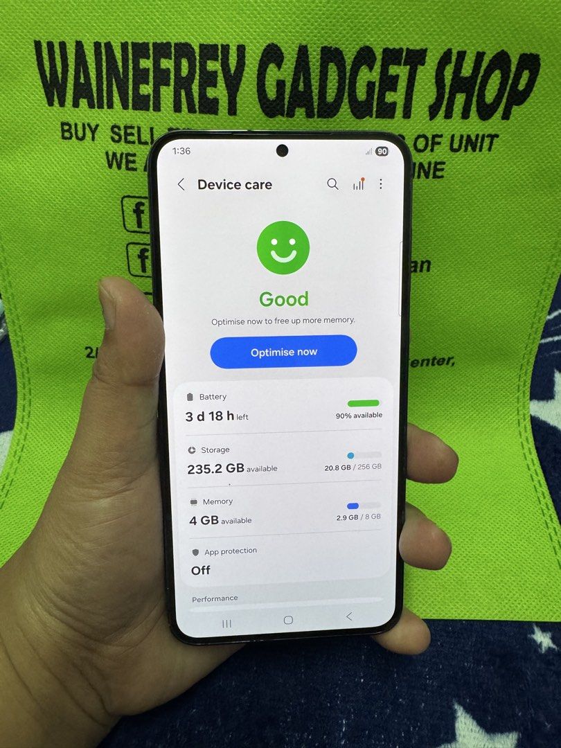 SAMSUNG S23+ 8/256 (Category: Samsung) located in San Juan City. Submitted by wainefreygadgetshop (Listing ID 1436636552, Image 3). Description: SAMSUNG S23+ 8/256 (PLEASE SEARCH MO NALANG FULL SPECS) ALL GOODS AT WORKING OPEN-LINE Dual sim GAMING PHONE SCREEN TESTED SIGNAL TEST CAMERA MALINAW HONEST ISSUE ILALAGAY SA NOTE KUNG MERON MAN PARA AWARE KA! NOTE* *SEE POSTED PICTURES HINDI MAKINIS LALO NA YUNG FRAME at MEDJO MATIGAS YUNG POWER BOTTON 