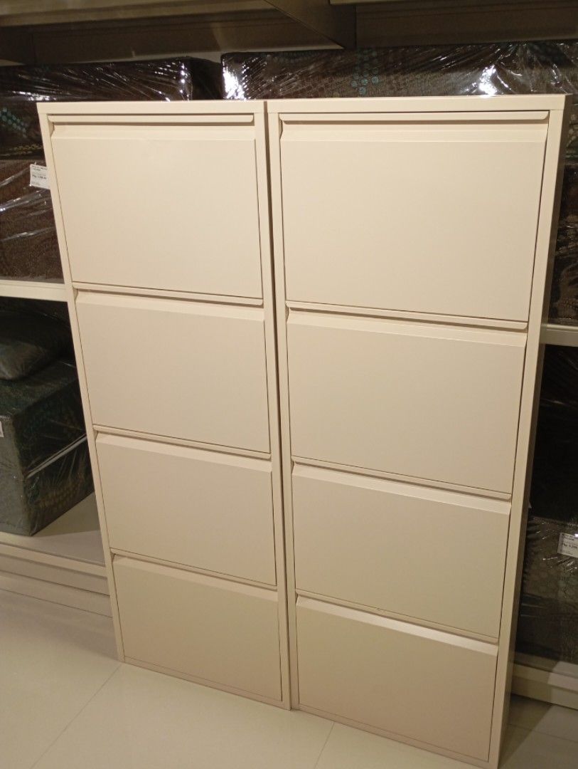 SHOE CABINET Metal 2pcs (Category: Shelves, Cabinets & Racks) located in Manila. Submitted by kagamitan.atbp (Listing ID 1434772153, Image 2). Description: 2pcs shoe cabinets ivory - may konting scratches lang hindi na nagagamit bagong Bago pa kung tingnan sa personal . madami na sapatos magpapalit ng mas malaki. location sto. domingo church malapit ung item pm po godbless.
