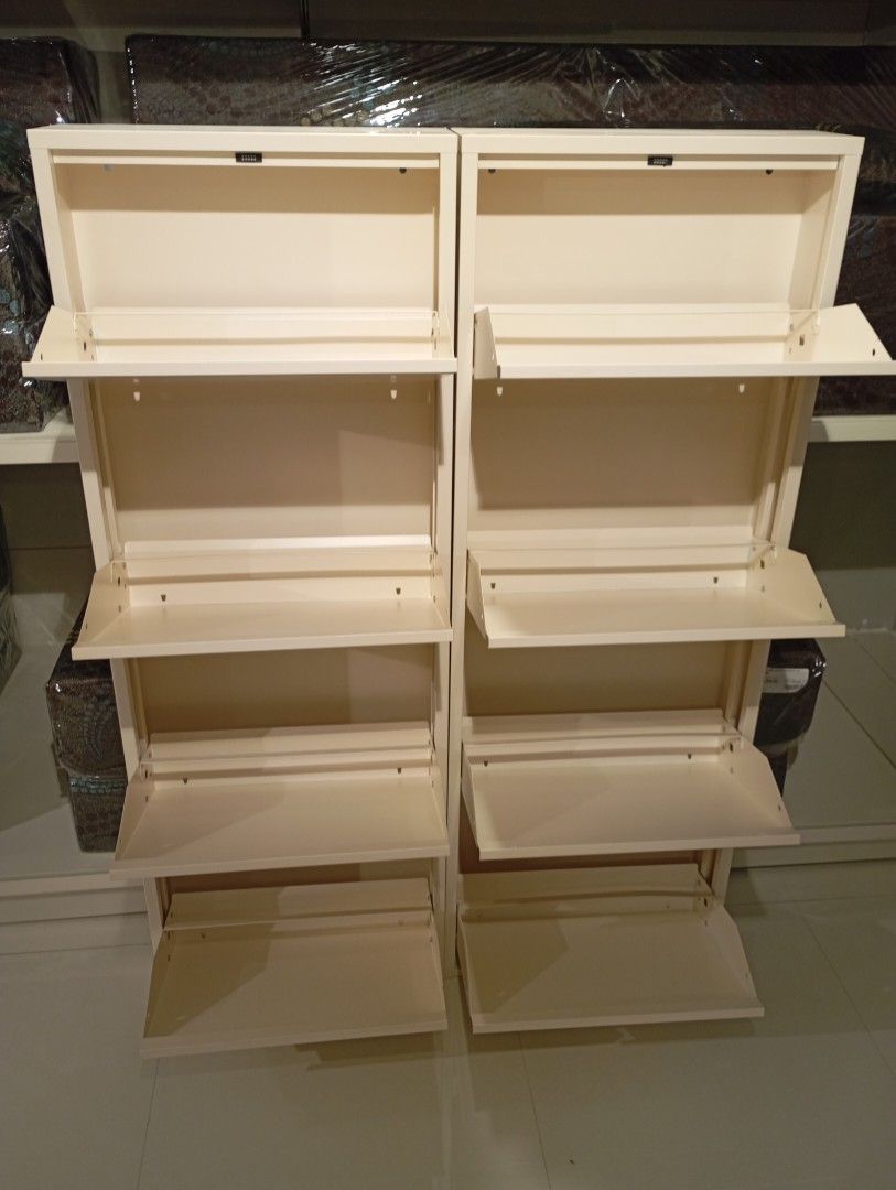 SHOE CABINET Metal 2pcs (Category: Shelves, Cabinets & Racks) located in Manila. Submitted by kagamitan.atbp (Listing ID 1434772153, Image 3). Description: 2pcs shoe cabinets ivory - may konting scratches lang hindi na nagagamit bagong Bago pa kung tingnan sa personal . madami na sapatos magpapalit ng mas malaki. location sto. domingo church malapit ung item pm po godbless.