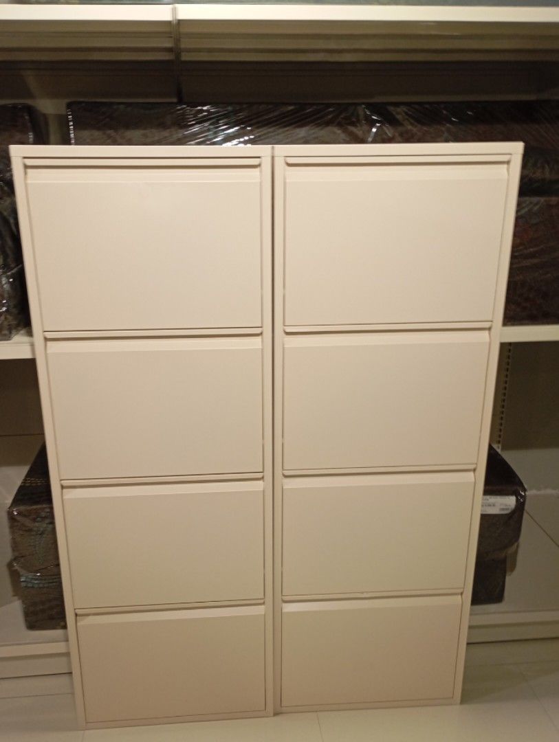 SHOE CABINET Metal 2pcs (Category: Shelves, Cabinets & Racks) located in Manila. Submitted by kagamitan.atbp (Listing ID 1434772153, Image 1). Description: 2pcs shoe cabinets ivory - may konting scratches lang hindi na nagagamit bagong Bago pa kung tingnan sa personal . madami na sapatos magpapalit ng mas malaki. location sto. domingo church malapit ung item pm po godbless.