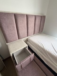 Monoline Wooden Storage Bed Frame, Furniture & Home Living, Furniture ...