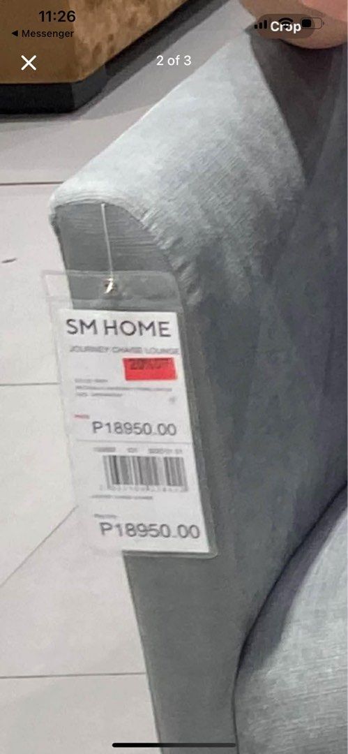 Sofa (Category: Sofas) located in Bulacan. Submitted by sssaaayyy (Listing ID 1436484083, Image 3). Description: Journey Chaise Lounge with 2 Pillows SRP: ₱18,950 Selling for: ₱8,500 (negotiable) 8/10 condition, minor cat scratch on the side and not very visible ink stain. Dimensions: Width - 77” Depth - 32” Height- 26.5” 3-4 seater, can also be used as sofa bed Location: SJDM, Bulacan RFS: moving into smaller unit.