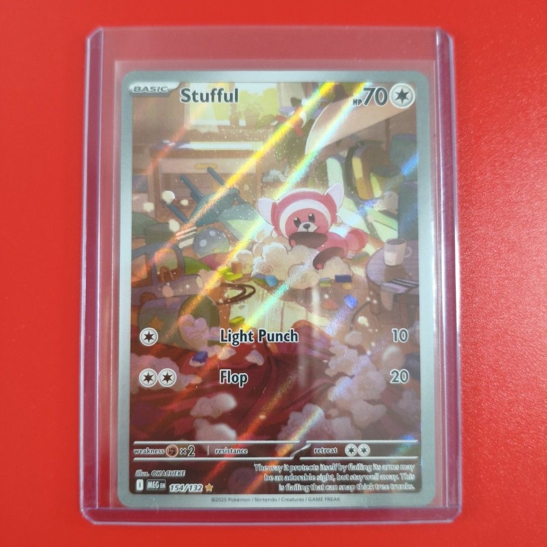 Stufful R Card Stufful #154 Pokemon Illustration Rare Holo Card 2025 Mega Evolution ...