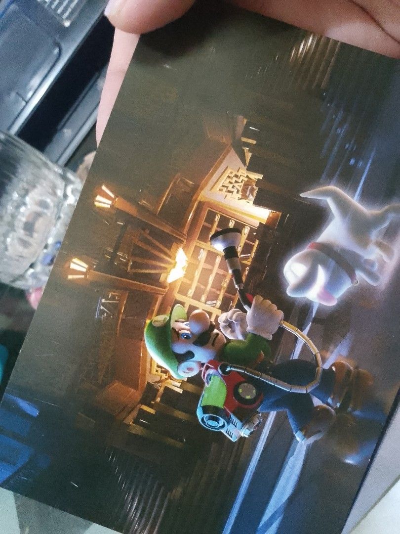 Super Mario Luigi's Mansion Postcard (Category: Nintendo) located in Bulacan. Submitted by xoxoprincessjade (Listing ID 1436580345, Image 3). Description: nintendo luigi's mansion postcard for sale 👻✨ for 120 nalang all ✨ condition: - glow in the dark postcards - items are preloved so please manage your expectations - what you see is what you get mode of payment: - gcash courier: - j&t - lalamove - lbc can do also meetups around vista mall malol