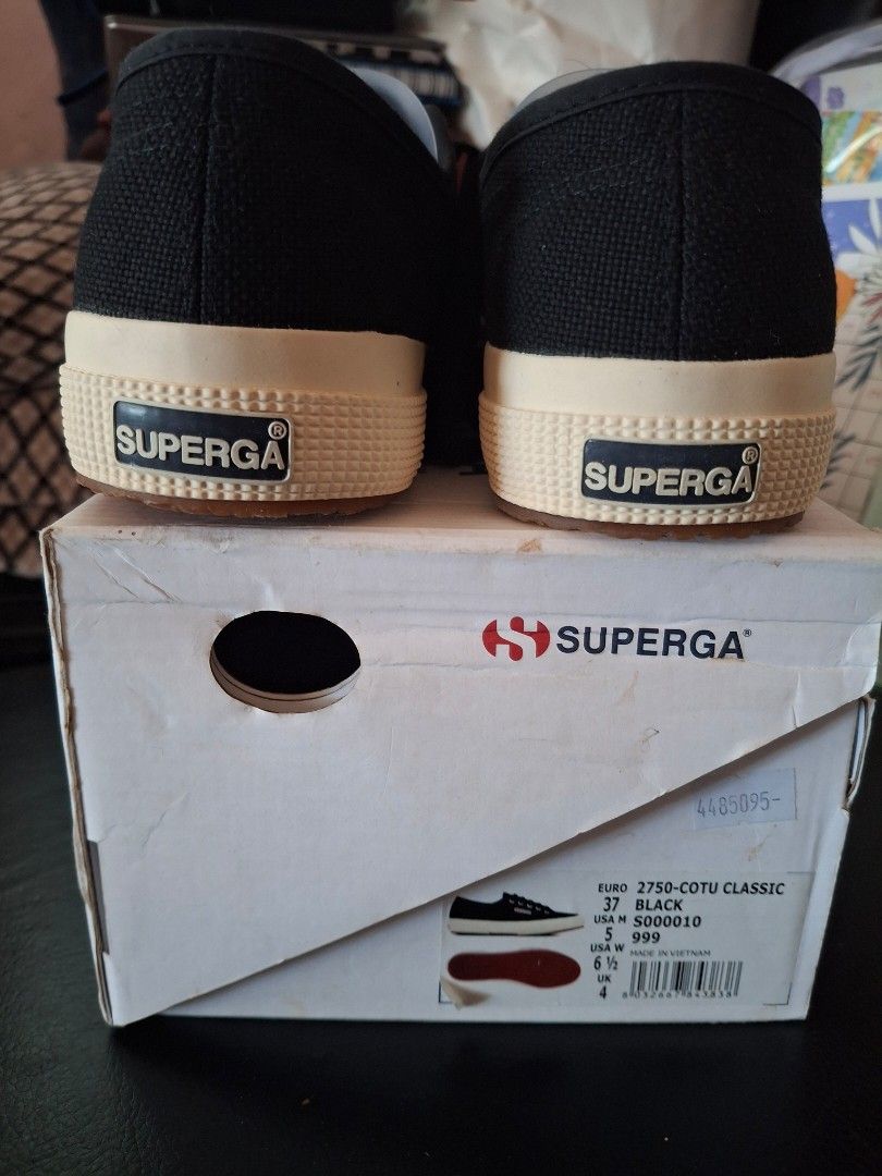 Superga 2750-COTU Classic Black Sneakers (Category: Sneakers) located in General Trias. Submitted by gigi.santos1028 (Listing ID 1436552792, Image 3). Description: - Superga 2750-COTU Classic sneakers - Color: Black - Size: 37 (US women's 6.5, UK 4) - Features a canvas upper and rubber sole - Brand new with tags - Comes with the original box.