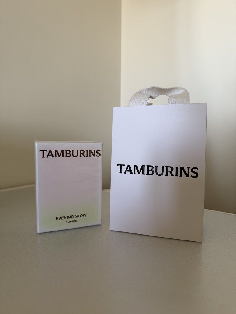 Tamburins Evening Glow Perfume 50ml (Category: Fragrance & Deodorants) located in Las Pinas. Submitted by kristinemunin (Listing ID 1436541489, Image 1). Description: - Tamburins Evening Glow perfume - 50ml bottle - Brand new and unopened - Includes Tamburins paper bag - Made in Korea - Bought in April 2026 from Tamburins Flagship store in Sinsa.
