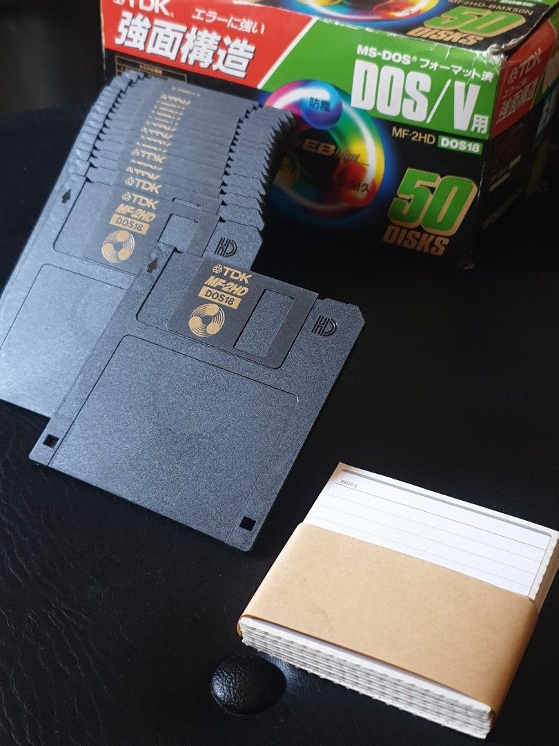TDK MF-2HD Floppy Disks 3.5" (Category: Hard Disks & Thumbdrives) located in Las Pinas. Submitted by oldsthetics (Listing ID 1436636601, Image 3). Description: TDK MF-2HD Floppy Disks 3.5" Commonly used for storing and transferring files on computers running MS-DOS or early versions of Windows. Looks like unused with blanj labels As is - Untested Selljng as collectible or as intended Each for 80🔖 Buy 5 Get 1 Free! Location Las pinas --📌 MUST RE