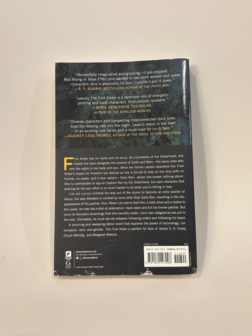 The First Sister by Linden A. Lewis (Category: Storybooks) located in Quezon City. Submitted by claycapsule (Listing ID 1436574992, Image 2). Description: Title: The First Sister ⭐️3.8 on Goodreads - Cover: Paperbound - ₱1,000+ on Fullybooked - Book Condition: Good - Text: Clear and readable Rfs: decluttering Location: SJDM, Bulacan MOP: Gcash/GoTyme Lalamove/J&T (shouldered by buyer).