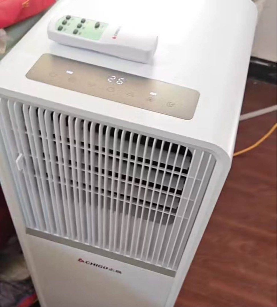 Tixx 2hp Inverter Portable Aircon (Category: Air Conditioning and Heating) located in Pasig City. Submitted by declutterisreal (Listing ID 1436499286, Image 1). Description: - White Tixx Portable Air Conditioner - Up to 16 degrees - Good for apartment/dorm - Includes remote control and exhaust hose - Digital display and control buttons - All original accessories included - Portable with a built-in handle - Efficient cooling vent design.