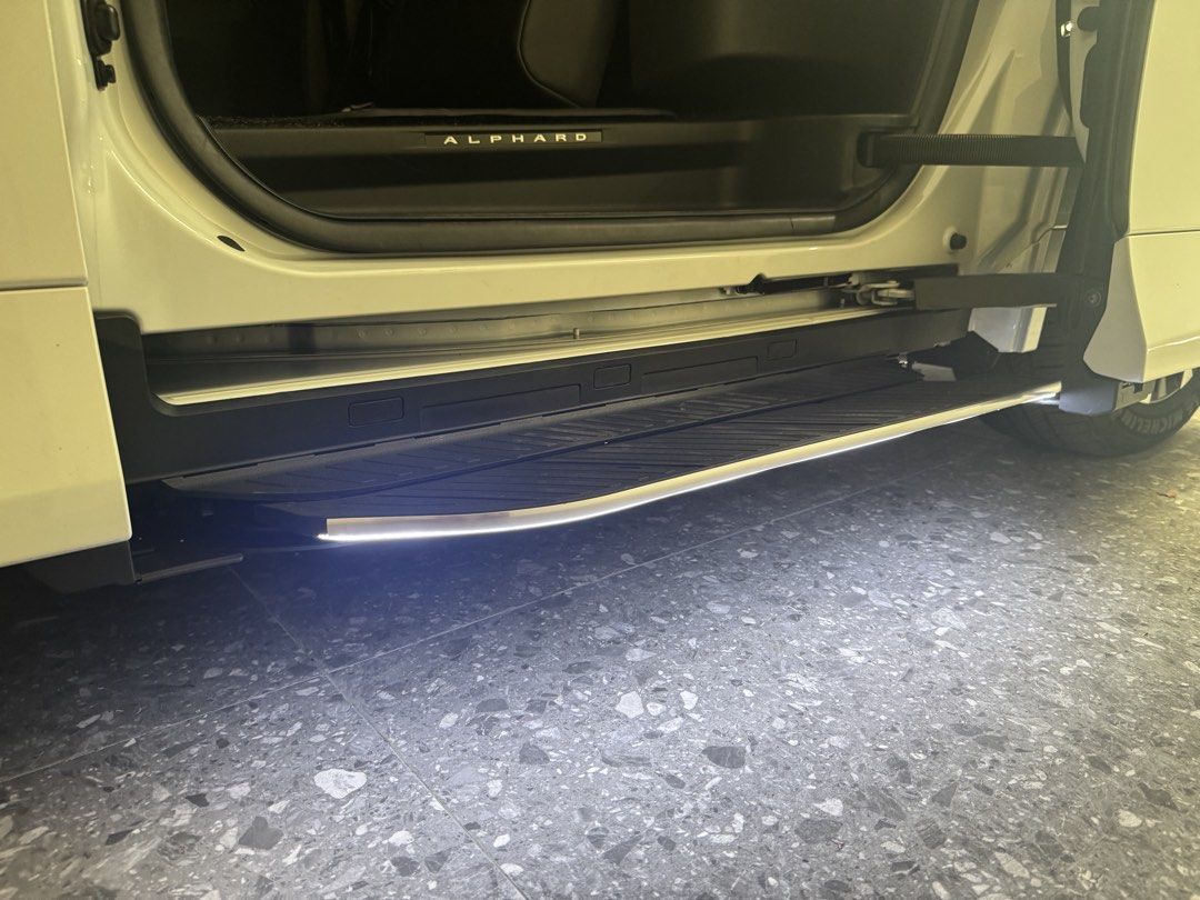 Toyota Alphard Electric Stepboard e board eboard e-board side step board (Category: Body Parts and Accessories) located in Quezon City. Submitted by supremeautocenter (Listing ID 1436481142, Image 3). Description: Free installation 📍Supreme Auto Center 168 Fernando Poe Jr. Avenue, San Francisco del Monte, Quezon City 📱(0917) 707-1670 ☎️ (8) 372-6036 Monday to Saturday ⏰ 8am to 5pm.