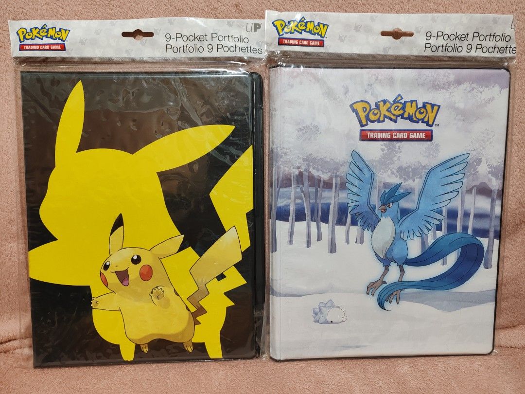Ultra Pro Pokemon 9-Pocket Portfolio (Category: Trading Cards Accessories) located in Marilao. Submitted by komar03 (Listing ID 1436597776, Image 1). Description: - Pokemon 9-Pocket Portfolio - Features Pikachu and Articuno - Holds 9 cards per page - Perfect for organizing trading cards - Brand new, sealed in original packaging Loc: Bulacan Shipping: Lalamove/Grab/LBC MOP: GCash/Maya/Bank Transfer.