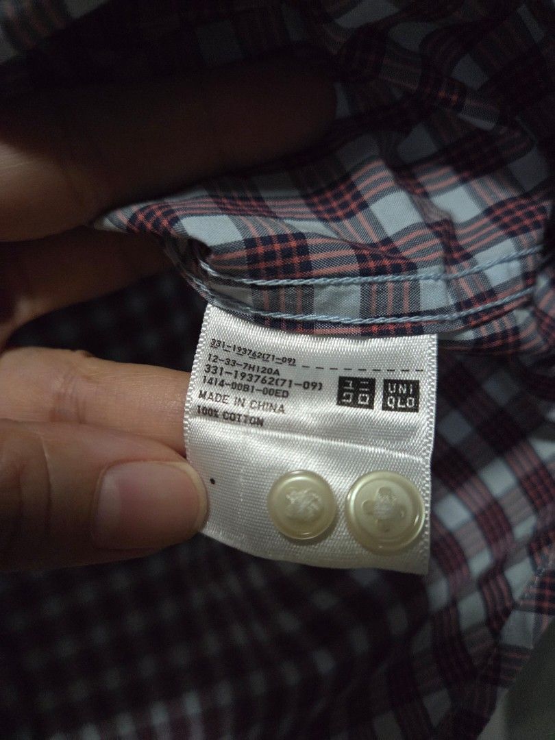Uniqlo Checkered Long Sleeve Shirt (Category: Tshirts & Polo Shirts ) located in Pasig City. Submitted by ldcayas (Listing ID 1436562255, Image 3). Description: Uniqlo long sleeve checkered shirt. Button-down, collared, and made of 100% cotton. Features a chest pocket. Red, white, and blue color scheme. Extra buttons included. chest approx 20.5 inches Mode of Payment Gcash or Bank Transfer SF shouldered by the Buyer.