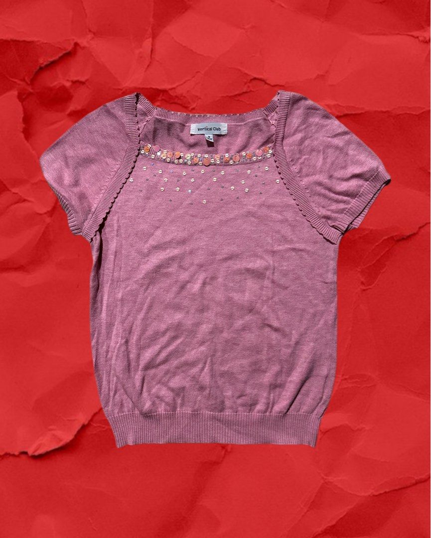 vertical club sequin top coquette jp japan pink whimsical whimsy fairycore y2k (Category: Blouses) located in Baliuag. Submitted by rubyjanethrifts (Listing ID 1436584872, Image 1). Description: 𖦹 𝗽𝗿𝗶𝗰𝗲: 100 php 𖦹 𝘀𝗶𝘇𝗲: m on tag (check measurements) » ❕𝗸𝗶𝗻𝗱𝗹𝘆 𝗯𝗿𝗼𝘄𝘀𝗲 𝗮𝗹𝗹 𝘁𝗵𝗲 𝘀𝗹𝗶𝗱𝗲𝘀 𝗳𝗼𝗿 𝗳𝗹𝗮𝘄𝘀 & 𝗱𝗲𝘁𝗮𝗶𝗹𝘀 » 𝙞𝙩𝙚𝙢 𝙣𝙚𝙚𝙙𝙨 𝙩𝙤 𝙗𝙚 𝙬𝙖𝙨𝙝𝙚𝙙 » 𝘱𝘢𝘺 𝘢𝘴 𝘺𝘰𝘶 𝘰𝘳𝘥𝘦𝘳, 𝘱𝘭𝘦𝘢𝘴𝘦 𝘥𝘰 𝘯