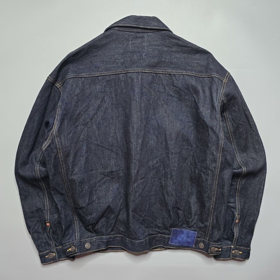 Visvim - Indigo Selvedge Denim Jacket (Category: Coats, Jackets and Outerwear) located in Malabon City. Submitted by buynflex (Listing ID 1436636997, Image 2). Description: Visvim - Indigo Selvedge Denim Jacket Size 4 (XL) Measurements in Inches (Laid Flat) Shoulder Width: 22" Pit to Pit: 26" Length: 27" Sleeve Length: 24 Very Good Condition Minor Sign of Use * Cut Caretags ** Tailors chalk Markings (Washable).