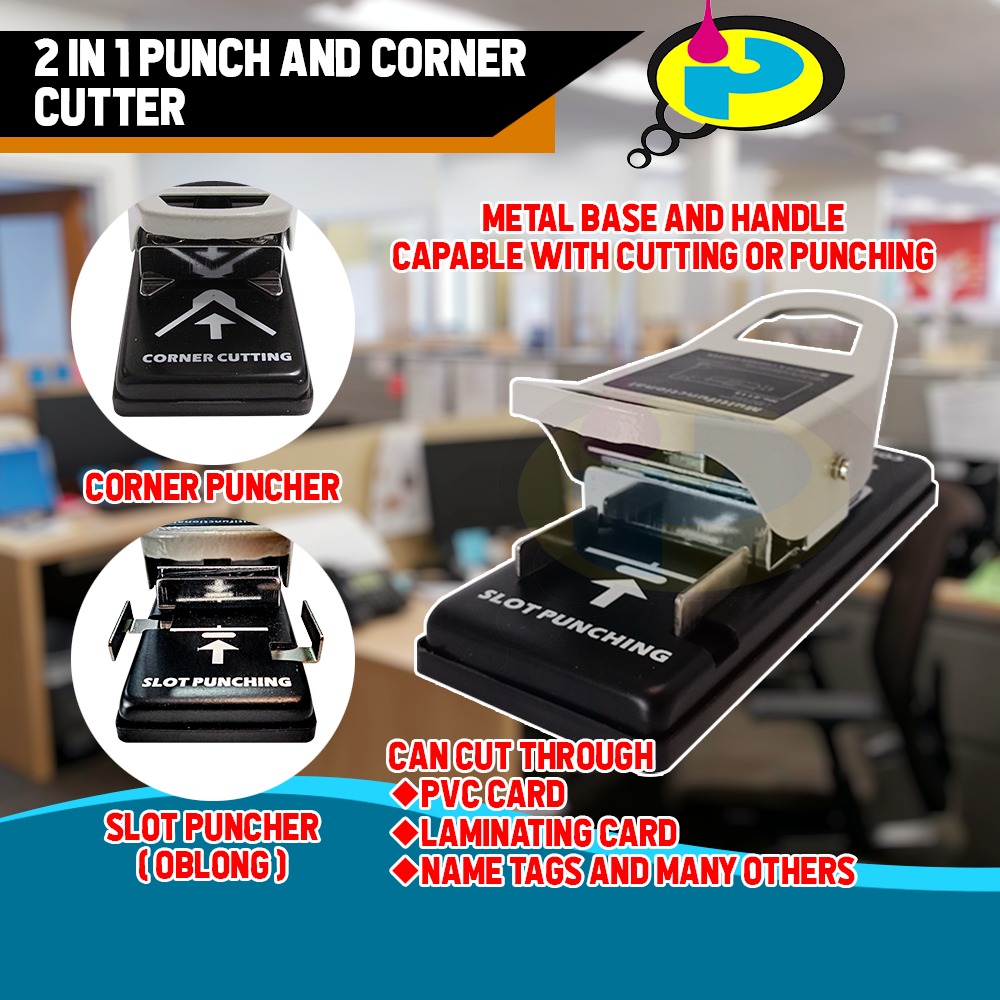 2 In 1 Puncher - Corner And Slot (Oblong) pvc card Punch, Computers ...