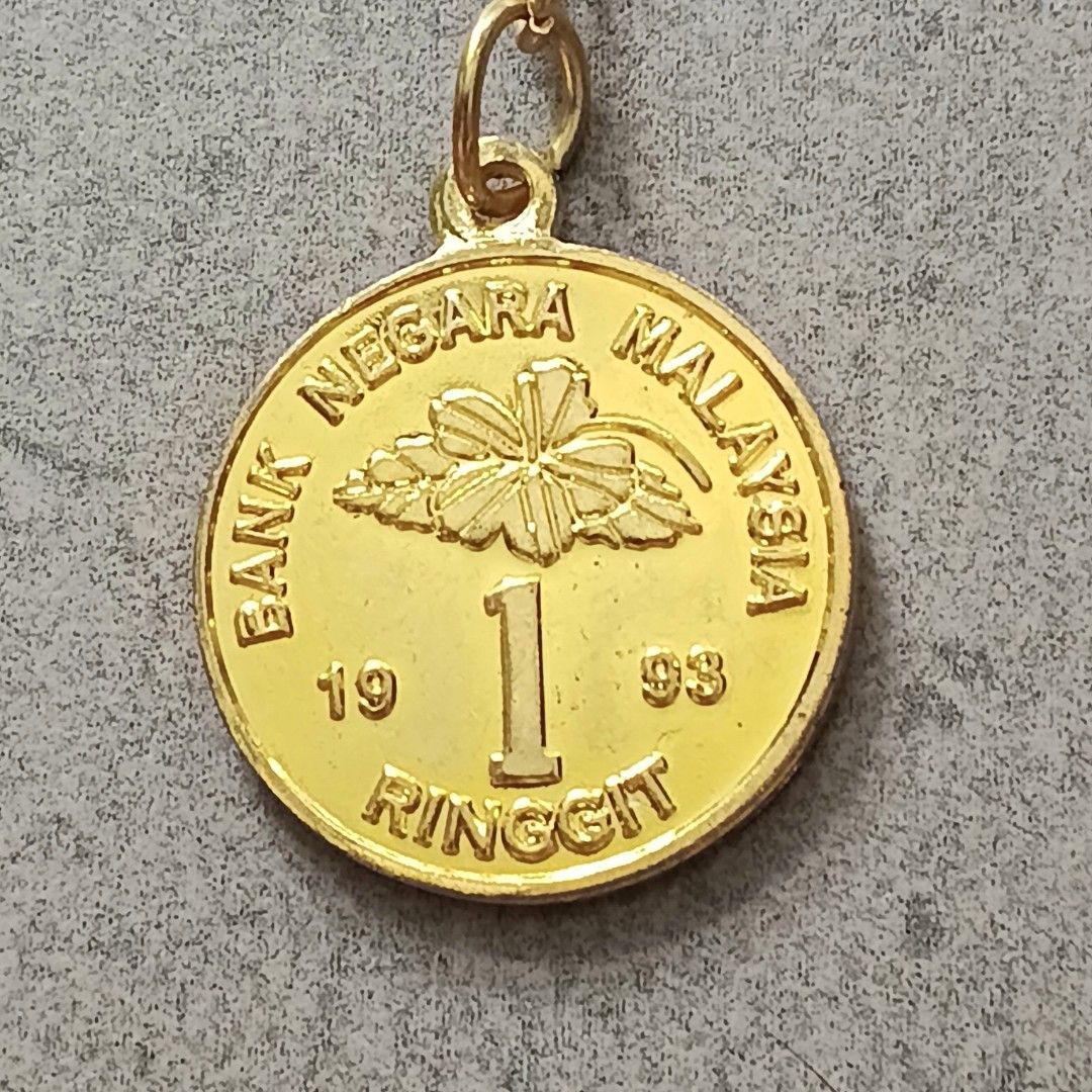 3 Units - Keychain of ( Repro ) Malaysia Ringgit Bunga Raya, Hobbies ...