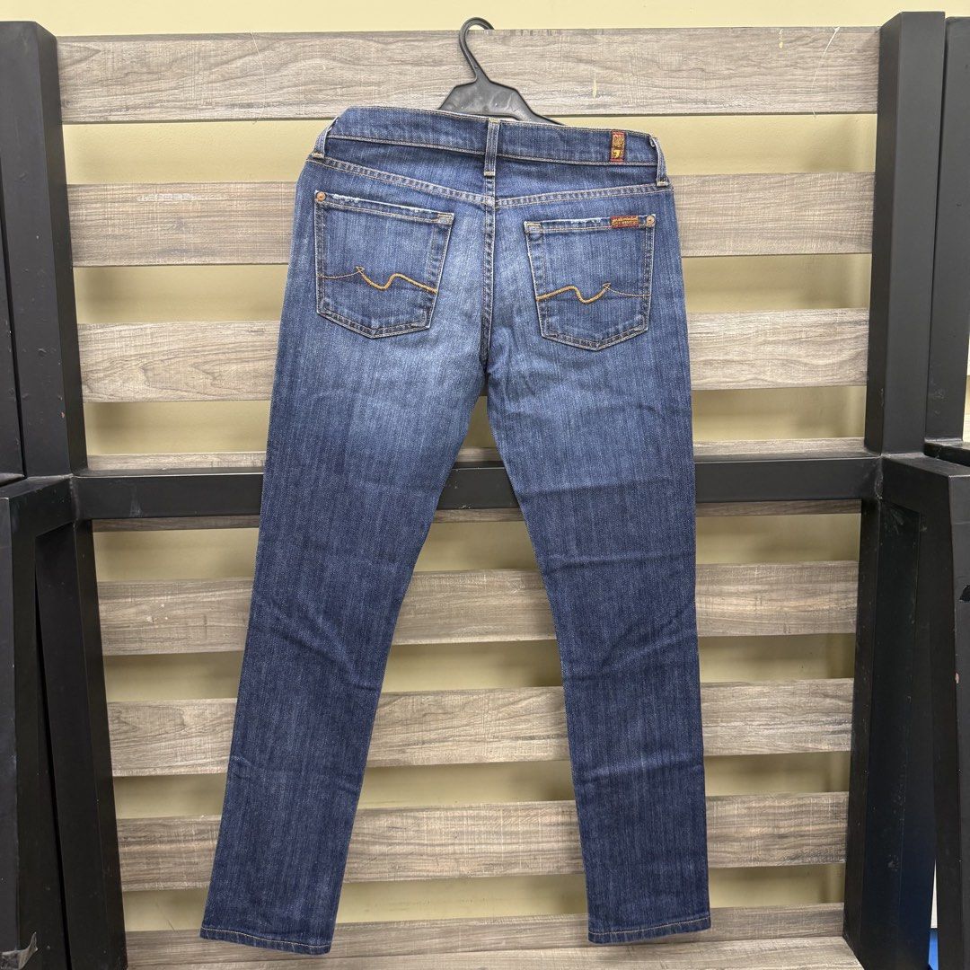 7 for All Mankind Denim Jeans (Category: Jeans) located in Mandaluyong City. Submitted by bestdressedph2025 (Listing ID 1436793824, Image 2). Description: MOP: GCash MOD: Lalamove/J&T LOCATION: Brgy. Addition Hills, Mandaluyong Discount avail for multiple items. Dimensions in Inches: Waist: 30 Length: 37 Size on Tag: 27 PM for inquiries!.