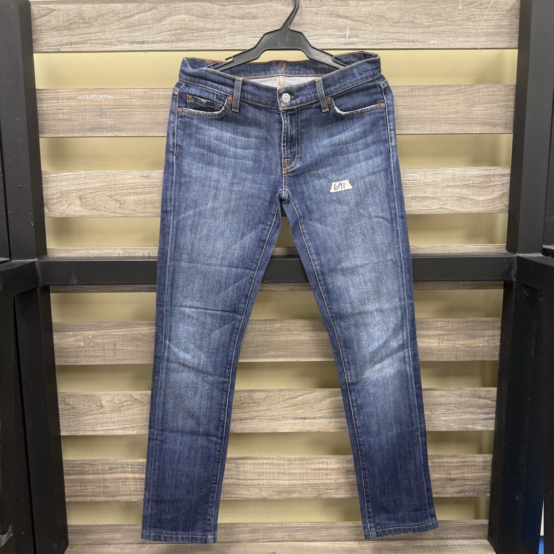 7 for All Mankind Denim Jeans (Category: Jeans) located in Mandaluyong City. Submitted by bestdressedph2025 (Listing ID 1436793824, Image 1). Description: MOP: GCash MOD: Lalamove/J&T LOCATION: Brgy. Addition Hills, Mandaluyong Discount avail for multiple items. Dimensions in Inches: Waist: 30 Length: 37 Size on Tag: 27 PM for inquiries!.
