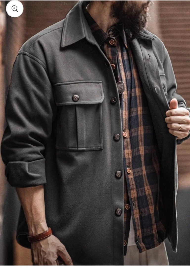 Amekaji Maden Woolen Barn Heavy Jacket (Category: Coats, Jackets and Outerwear) located in Abucay. Submitted by jamesnike21 (Listing ID 1436756361, Image 1). Description: 📌American Retro Starry Sky Woolen Barn Heavy Jacket Shirt 📌like new condition 📌size med on tag fits large 📌width 22' 📌length 27' 📌shoulder 21' 📌Slightly wrinkled due to storage 👍 📌The color of the product may differ from actual color depending on the type, condition of 