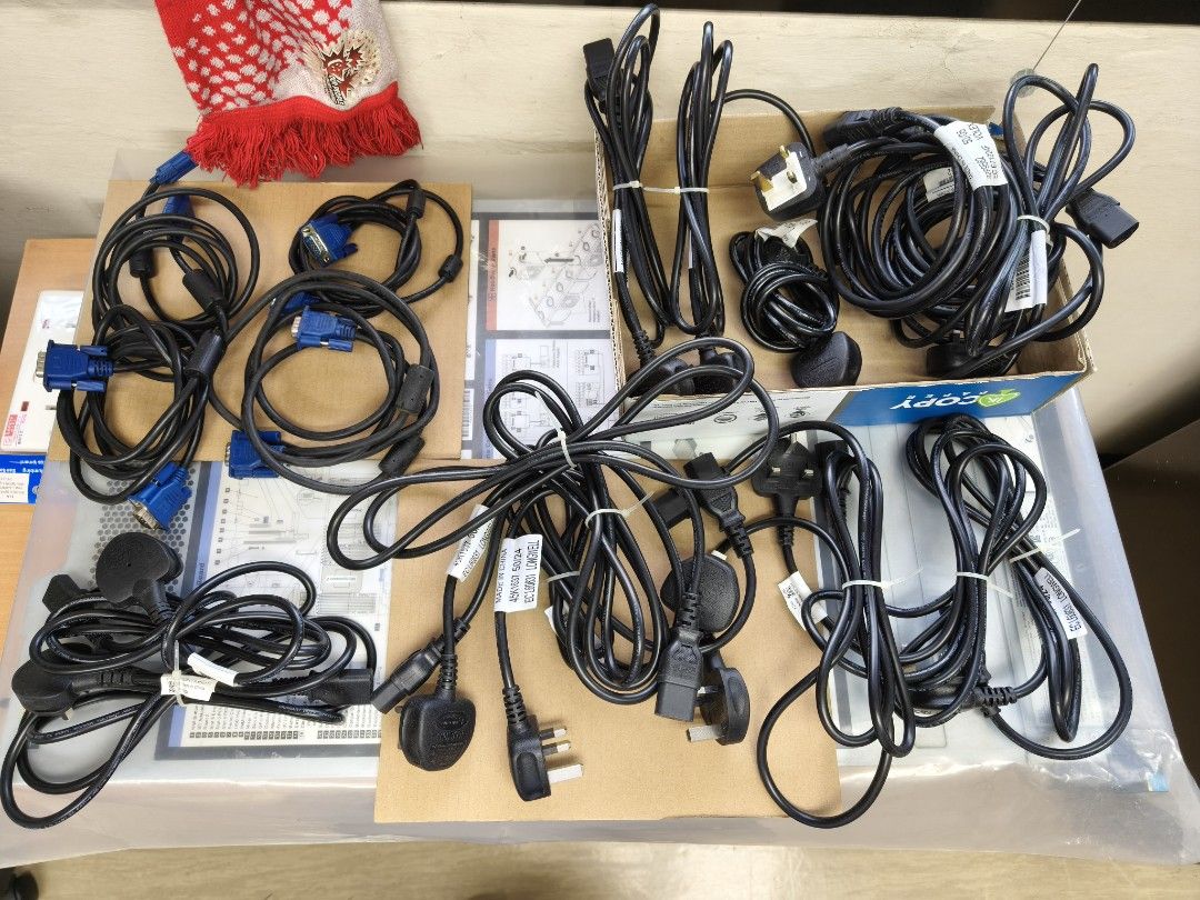 Assorted Cables - Power Cords, VGA Cables448167643437475840