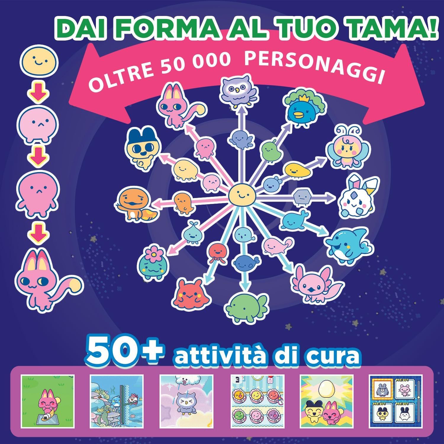 Bandai - Tamagotchi Paradise Sky - Virtual Pet to Wind Up - Tamagotchi with Zoom Rotary Wheel - Interactive Toy in German - Model Sky in Purple and Pink - 43423 - [pink] [] (Category: Interactive Toys) located in Singapore. Submitted by lobangqueensg (Listing ID 1436724542, Image 2). Description: TAMAGOTCHI Virtual pet - Tamagotchi is an electronic toy that allows you to raise your own virtual pet. A cult object of the 90s, which impresses with n