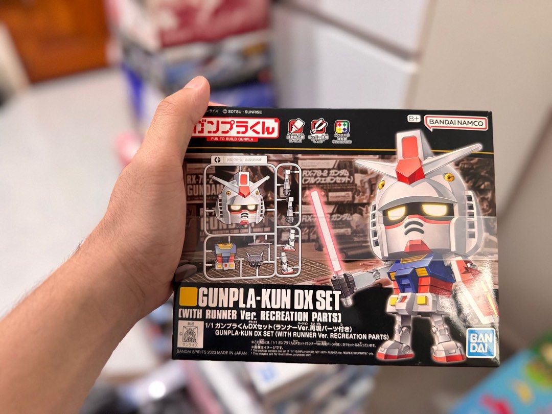 Bandai Gunpla-Kun DX Set (Category: Gundam Model Kits) located in Singapore. Submitted by endtoy (Listing ID 1436802134, Image 1). Description: - Brand new Gunpla-Kun DX Set - Features the RX-78-2 Gundam - Includes runner recreation parts - Perfect for collectors and enthusiasts - Made in Japan.