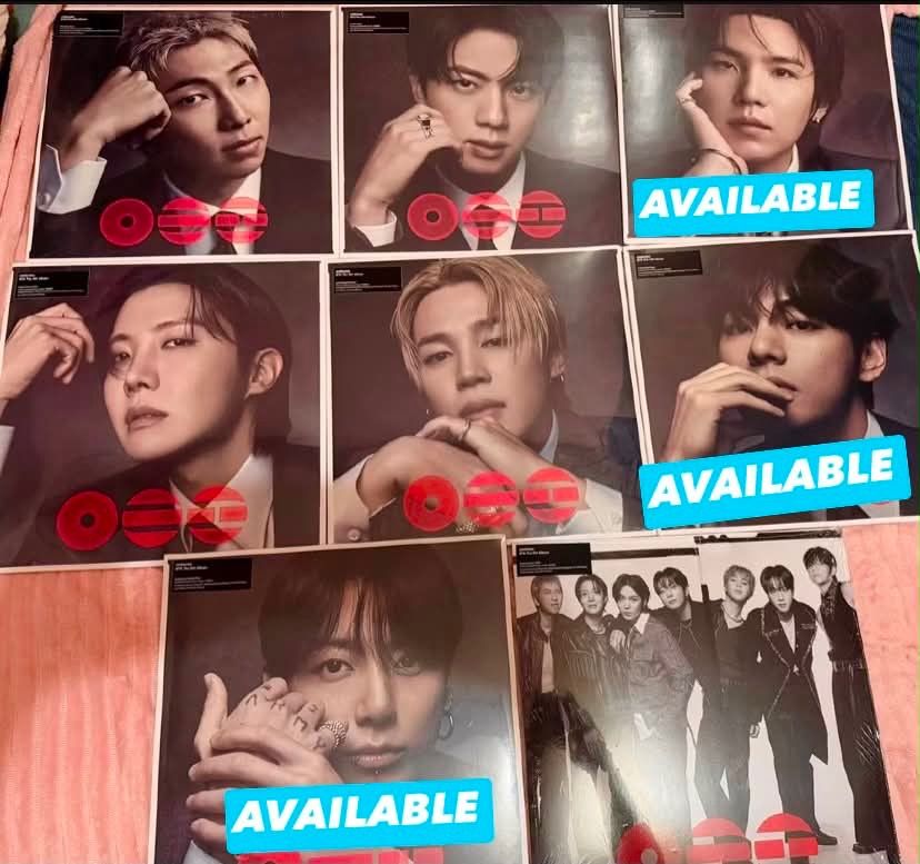 BTS STANDARD ARIRANG VINYL (Category: Vinyls) located in Batangas. Submitted by liezelddr49472 (Listing ID 1436788529, Image 1). Description: Wts Lfb ph Available, onhand, sealed Suga -2,700 V - 3,300 Jungkook 3,600.
