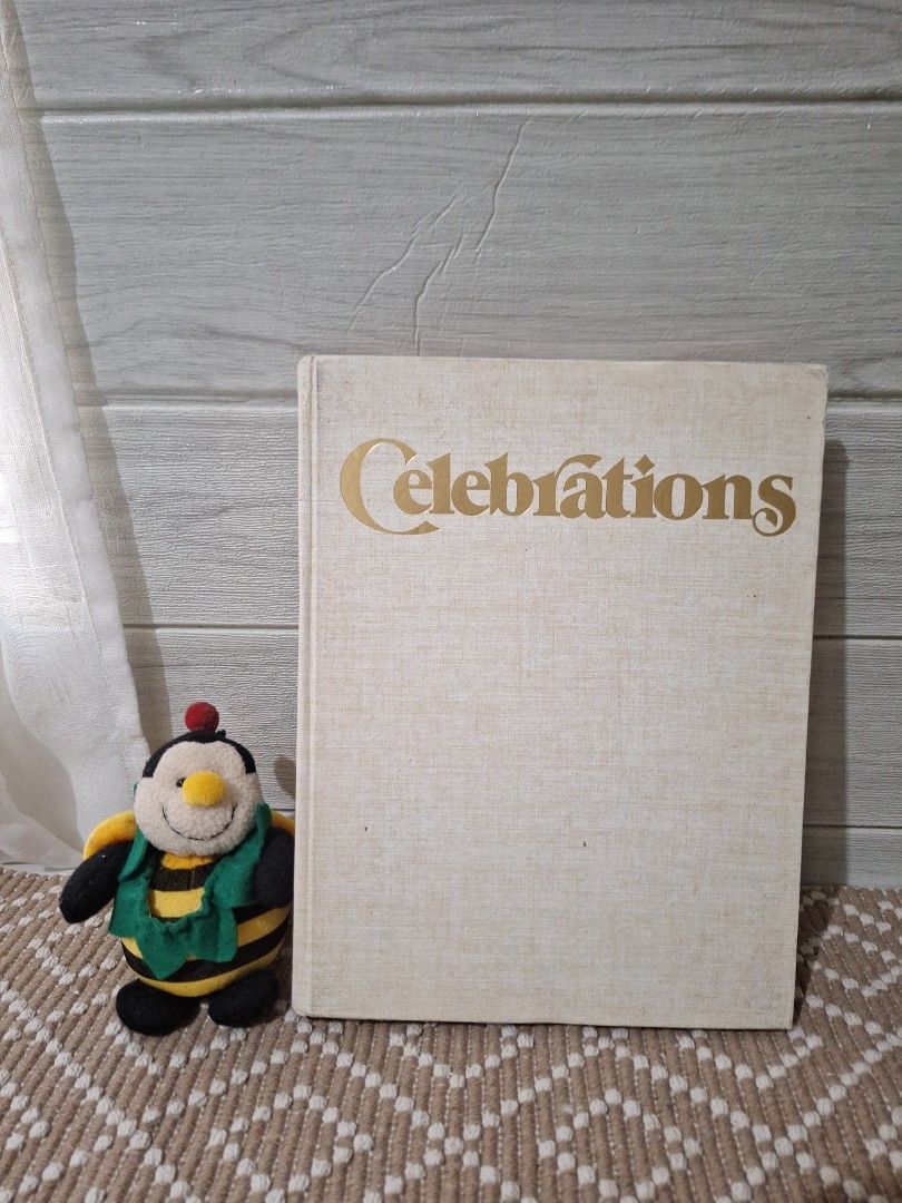 Celebrations by Becky Stevens Cordello (Category: Storybooks) located in Legazpi City. Submitted by bellebargainbox (Listing ID 1436658617, Image 1). Description: - Celebrations cookbook for 25+ special occasions. - Published by Young Publishing. - Includes recipes, family games, and craft activities. - Features chapters on holidays like New Year, Valentine's Day, Easter, and Christmas. - Contains a contents page and a recipe list..