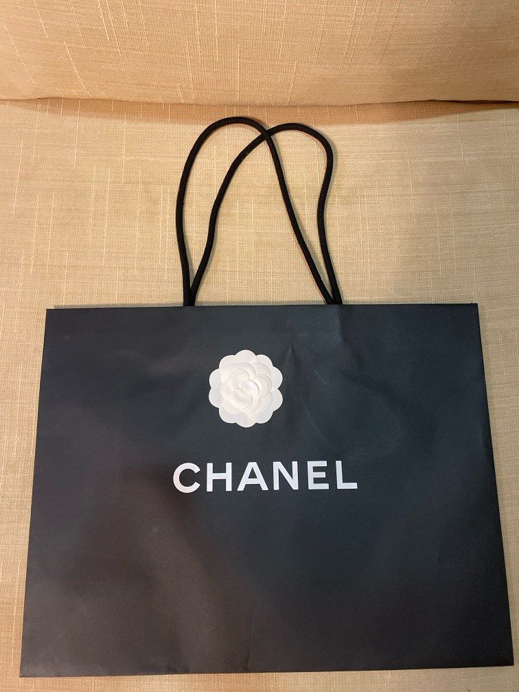 Chanel paperbag (Category: Luxury Bags & Wallets) located in Cebu City. Submitted by kiki_closet168 (Listing ID 1436795731, Image 1). Description: Size 17in x 13in x 6in.