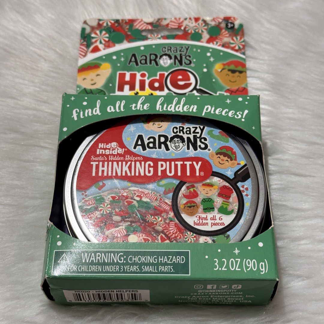 Crazy Aaron's Santa's Hidden Helpers Thinking Putty 4" Tin (Category: Kids Toys) located in Las Pinas. Submitted by defg35 (Listing ID 1436695865, Image 1). Description: Brand new.